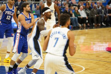 Orlando Magic, Philadelphia 76ers 'ı 13 Kasım 2019 Çarşamba günü Amway Center' da ağırlamaktadır. Fotoğraf: Marty Jean-Louis