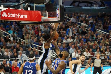 Orlando Magic, Philadelphia 76ers 'ı 13 Kasım 2019 Çarşamba günü Amway Center' da ağırlamaktadır. Fotoğraf: Marty Jean-Louis