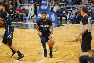 Orlando Magic 28 Şubat 2020 tarihinde Orlando Florida 'da Amway Center' da Minnesota Timberwolves 'a ev sahipliği yapar..  