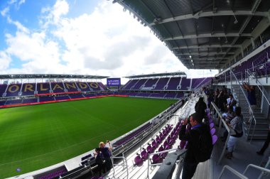 24 Şubat 2017 'de Orlando Florida' daki New Orlando City Stadyumu için kurdele kesme töreni