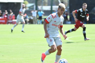 Toronto FC, 13 Temmuz 2020 tarihinde Orlando Florida 'daki ESPN Wild World of Sports' ta düzenlenen MLS Back Tournament sırasında D.C. United ile karşılaştı. Fotoğraf: Marty Jean-Louis