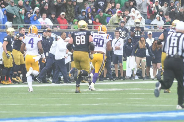 Notre Dame Affronta Lsu Durante Citrus Bowl Camping World Stadium — Foto Stock