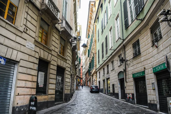 Vista Rua Com Fachadas Belos Edifícios Vista Urbana Itália — Fotografia de Stock