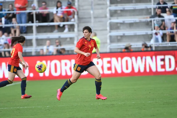 España Japón Durante Copa Shebelieves 2020 Estadio Exploria Orlando Florida — Foto de Stock