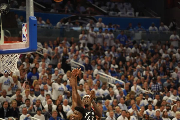 올랜도 Nba 플레이오프 라운드 1에서 토론토 랩터스 올랜도 플로리다 암웨이 — 스톡 사진