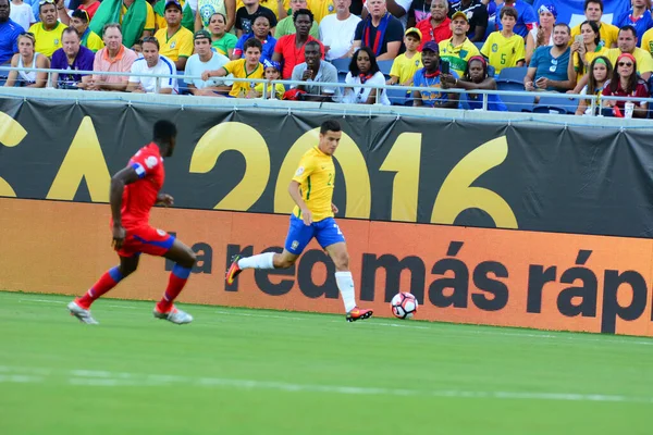 Brasil Enfrenta Haiti Durante Centenário Copa América Orlando Florida Camping — Fotografia de Stock