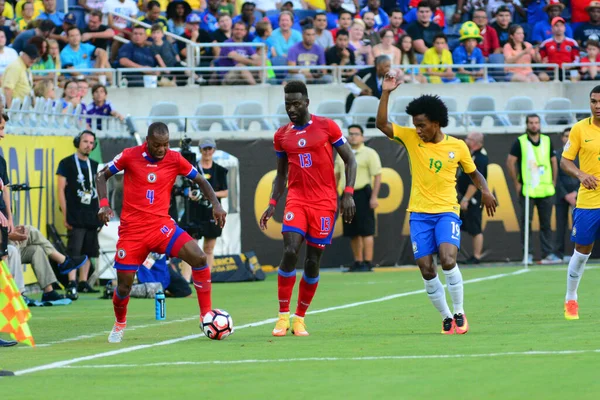 Brazil Face Haiti Copa America Centenario Orlando Florida Camping World — Stock Photo, Image