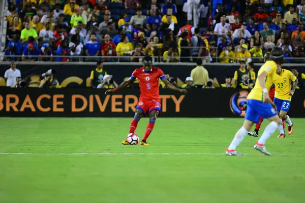 Brasil Enfrenta Haiti Durante Centenário Copa América Orlando Florida Camping — Fotografia de Stock