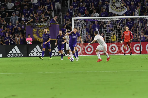 Orlando City Gospodarz Atlanta United Exploria Stadium Dniu Sierpnia 2018 — Zdjęcie stockowe