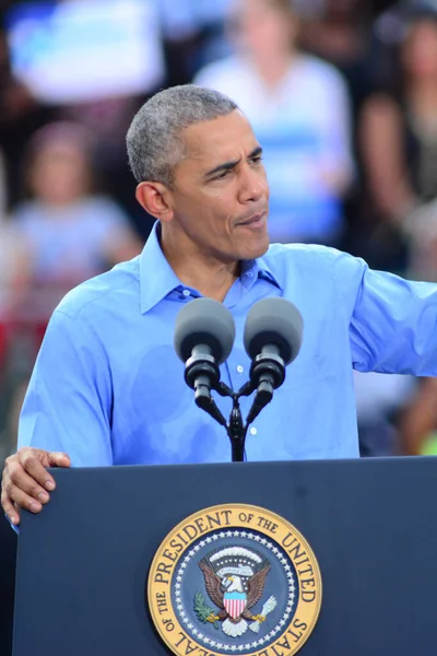 Presidente Barack Obama Habla Mitin Campaña Estadio Heritage Park Osceola — Foto de Stock