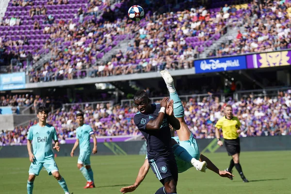 Orlando City Organizuje Vancouver Whitecaps Stadionie Orlando City Stadium Sobotę — Zdjęcie stockowe