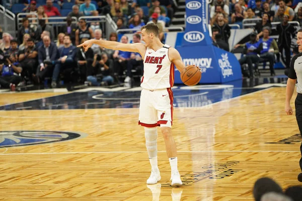 Orlando Magic Gospodarzem Miami Heat Amway Center Orlando Floryda Sobotę — Zdjęcie stockowe