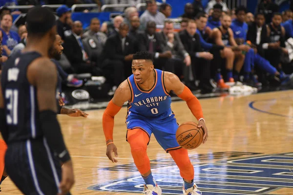 Orlando Magic Värd För Oklahomacity Thunder Amway Center Orlando Florida — Stockfoto