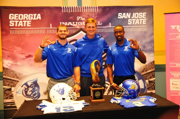 Georgia State Football Team Prepara Para Cure Bowl Como Eles — Fotografia de Stock