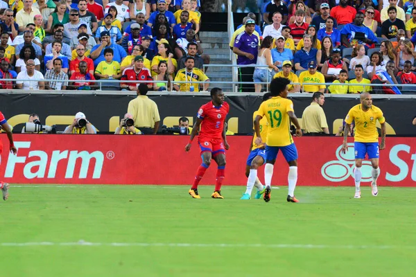 Brasil Enfrenta Haití Durante Copa América Centenario Orlando Florida Camping —  Fotos de Stock