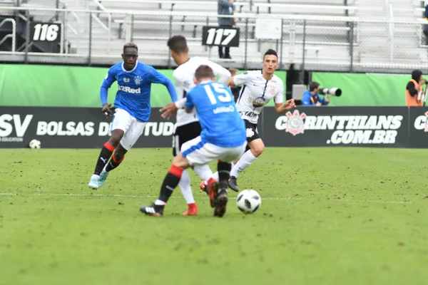 Rangers Corinthians Durante Copa Flórida Spectrum Stadium Janeiro 2018 Orlando — Fotografia de Stock