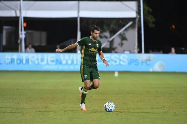 Los Angeles Galaksisi, 14 Temmuz 2020 'de Orlando Florida ABD' deki ESPN Vahşi Spor Dünyası 'nda düzenlenen MLS Sırt Turnuvası sırasında Portland Timbers ile karşı karşıya geldi.