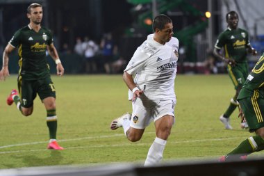 Los Angeles Galaksisi, 14 Temmuz 2020 'de Orlando Florida ABD' deki ESPN Vahşi Spor Dünyası 'nda düzenlenen MLS Sırt Turnuvası sırasında Portland Timbers ile karşı karşıya geldi.
