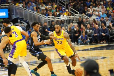 Orlando Magic 11 Aralık 2019 Çarşamba günü Orlando Forida 'daki Amway Center' da Los Angeles Lakers 'a ev sahipliği yaptı. Fotoğraf: Marty Jean-Louis