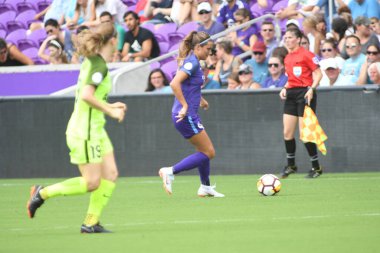 Orlando Pride 21 Temmuz 2018 'de Orlando Florida' daki Exploria Stadyumu 'nda Seattle Reign FC' ye ev sahipliği yapmaktadır. Fotoğraf: Marty Jean-Louis
