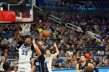 Orlando Magic 28 Şubat 2020 tarihinde Orlando Florida 'da Amway Center' da Minnesota Timberwolves 'a ev sahipliği yapar..  