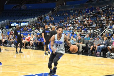 Orlando Magic 2 Ekim 2018 'de Orlando Florida' daki Amway Center 'da bir prova oturumuna ev sahipliği yapıyor.. 