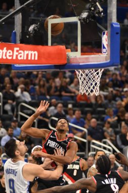 Orlando Magic 25 Ekim 2018 'de Orlando Florida' daki Amway Center 'da Portland Trail Blazers' ı sunar..