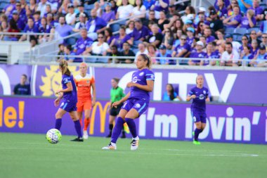 Orlando Pride sunucusu Houston Dash 23 Haziran 2016 'da Orlando Florida' daki Dünya Kampı Stadyumu 'nda..