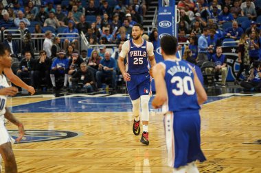 Orlando Magic, Philadelphia 76ers 'ı 13 Kasım 2019 Çarşamba günü Amway Center' da ağırlamaktadır. Fotoğraf: Marty Jean-Louis