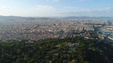 İspanya, Barselona 'nın hava manzarası