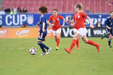 Japonya, İngiltere 'ye karşı Raymond James Stadyumu' nda 5 Mart 2019 'da Tampa Florida' da.