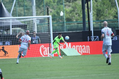Toronto FC, 13 Temmuz 2020 tarihinde Orlando Florida 'daki ESPN Wild World of Sports' ta düzenlenen MLS Back Tournament sırasında D.C. United ile karşılaştı. Fotoğraf: Marty Jean-Louis