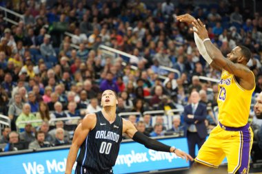 Orlando Magic 11 Aralık 2019 Çarşamba günü Orlando Forida 'daki Amway Center' da Los Angeles Lakers 'a ev sahipliği yaptı. Fotoğraf: Marty Jean-Louis