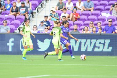 Orlando Pride 21 Temmuz 2018 'de Orlando Florida' daki Exploria Stadyumu 'nda Seattle Reign FC' ye ev sahipliği yapmaktadır. Fotoğraf: Marty Jean-Louis