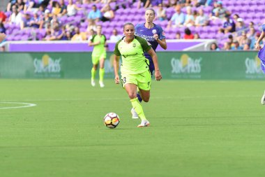 Orlando Pride 21 Temmuz 2018 'de Orlando Florida' daki Exploria Stadyumu 'nda Seattle Reign FC' ye ev sahipliği yapmaktadır. Fotoğraf: Marty Jean-Louis