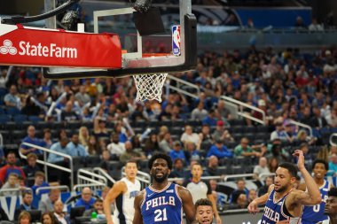 Orlando Magic 13 Ekim 2019 'da Florida, Orlando' daki Amway Center 'da Philadelphia 76ers' a ev sahipliği yaptı..  