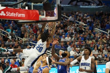 Orlando Magic, Philadelphia 76ers 'ı 13 Kasım 2019 Çarşamba günü Amway Center' da ağırlamaktadır. Fotoğraf: Marty Jean-Louis