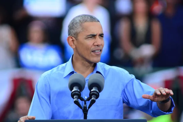 Presidente Barack Obama Fala Comício Campanha Estádio Osceola Heritage Park — Fotografia de Stock