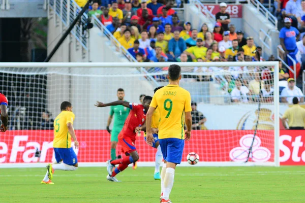 Brasil Enfrenta Haiti Durante Centenário Copa América Orlando Florida Camping — Fotografia de Stock