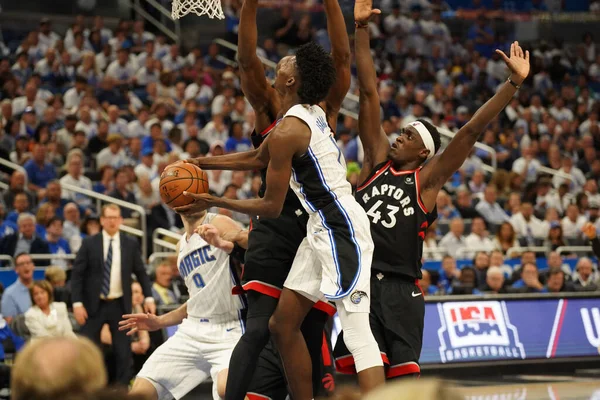 Orlando Magic Házigazdák Toronto Rapters Alatt Nba Rájátszás Forduló Amway — Stock Fotó