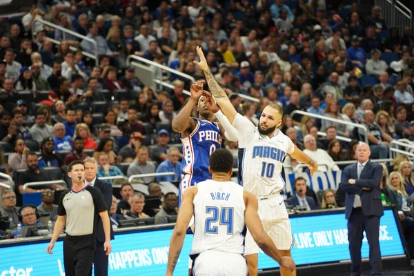 Orlando Magic Φιλοξενεί Τους Philadelphia 76Ers Στο Amway Arena Στο — Φωτογραφία Αρχείου