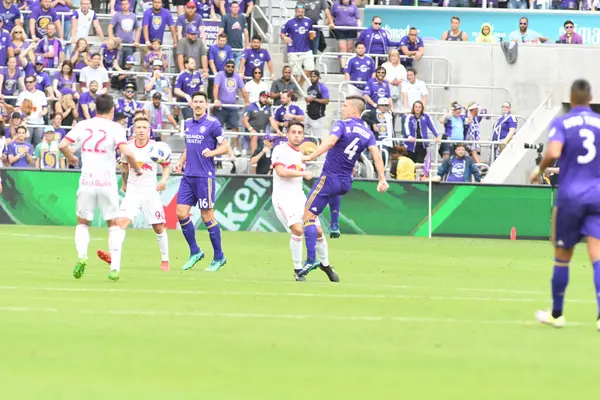 Orlando City Värd För New York Red Bulls Exploria Stadium — Stockfoto