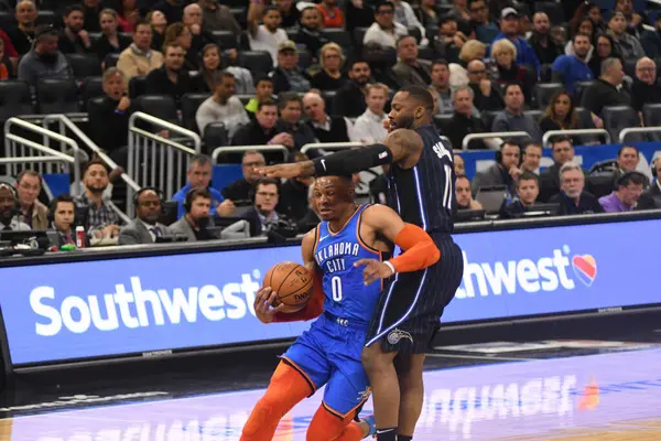 Orlando Magic Accueille Thunder Oklahomacity Amway Center Orlando Floride Janvier — Photo