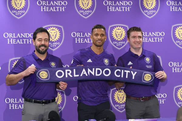 Orlando City Begrüßt Spieler Luis Nani — Stockfoto