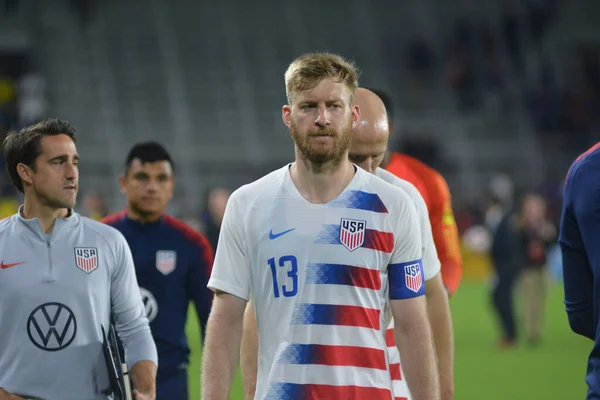 Men National Team Hostí Ekvádor National Team Stadionu Orlando City — Stock fotografie