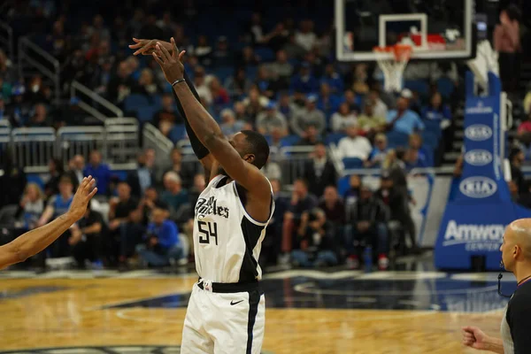 Orlando Magic Φιλοξενεί Clippers Στο Amway Center Στο Ορλάντο Φλόριντα — Φωτογραφία Αρχείου