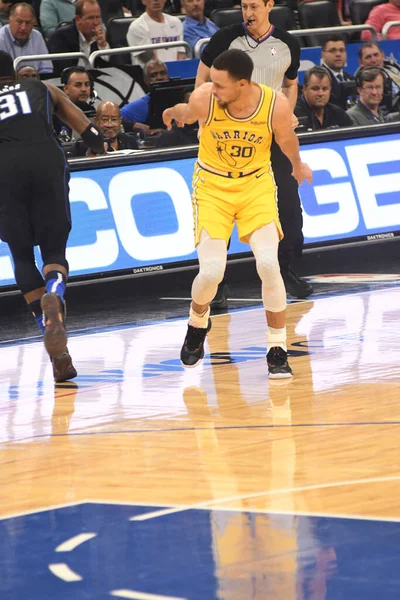 Orlando Magic Hospeda Golden State Warriors Amway Center Orlando Florida — Fotografia de Stock