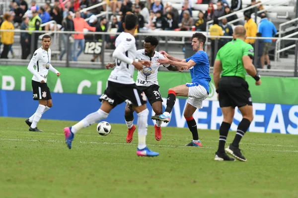 Rangers Corinthians Durante Copa Flórida Spectrum Stadium Janeiro 2018 Orlando — Fotografia de Stock