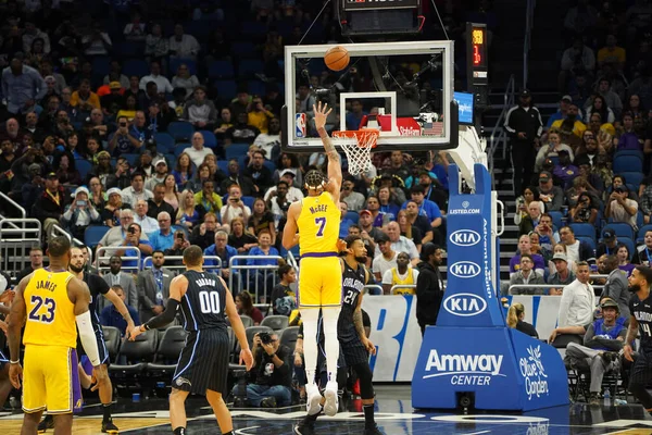 Orlando Magic Acoge Los Angeles Lakers Amway Center Orlando Forida — Foto de Stock