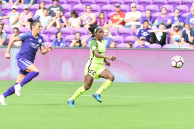 Orlando Pride 21 Temmuz 2018 'de Orlando Florida' daki Exploria Stadyumu 'nda Seattle Reign FC' ye ev sahipliği yapmaktadır. Fotoğraf: Marty Jean-Louis